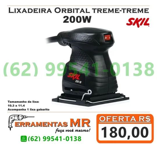 Lixadeira orbital Treme-Treme 200W SKIL - oferta imperdível 