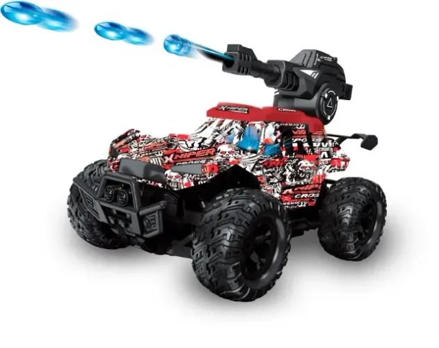 Carrinho Controle Remoto Bola De Gel X-niper 500 bolinhas Bateria recarregável