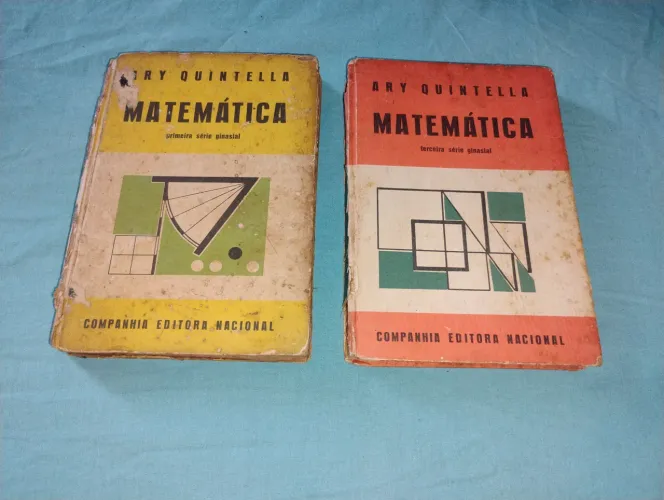Livros antigos de matemática Ary Quintella da Editora Nacional