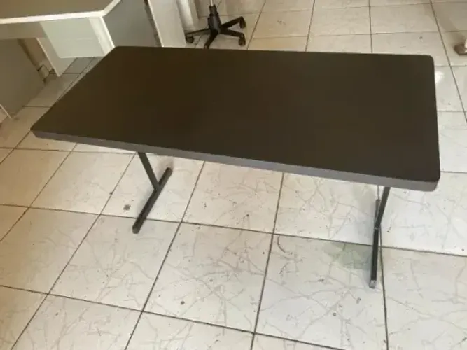 new - mesa reta preta - frete gratuito