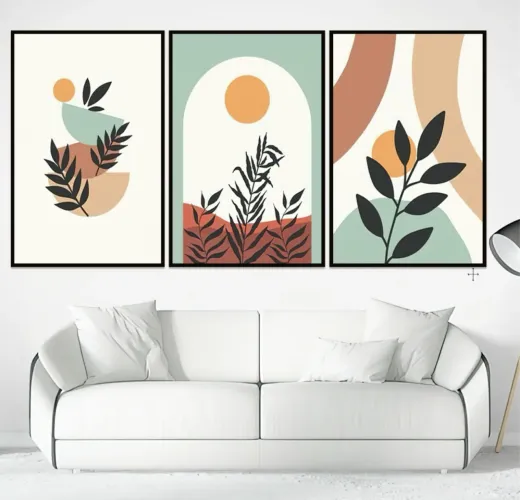 Quadro Mosaico Sala Flor Moderno