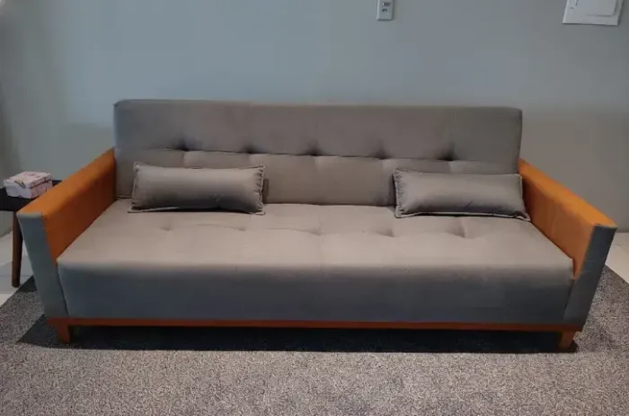 Oferta do mês Sofá Cama Noronha Cinza