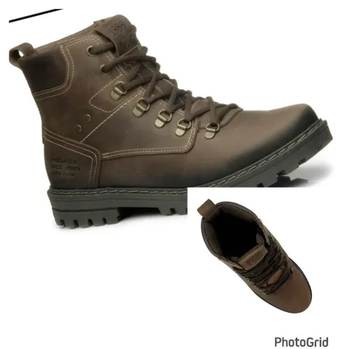 ?Bota Coturno Masculino Em Couro Legítimo Pegada TAM 42  *NOVA * 