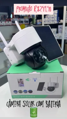  CÂMERA SOLAR COM BATERIA - EM PROMOÇÃO! 