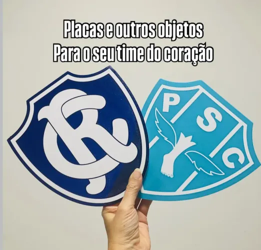 Placas personalizadas do seu time do coração