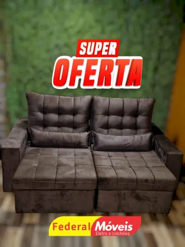 Sofá 2,00m Retrátil e Reclinável D33 - Entregamos