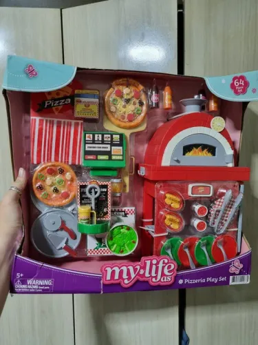 Kit de Brinquedo de Pizzaria My Life as - 64 Peças