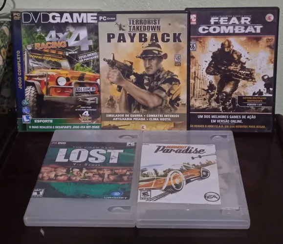 Jogos para Pc - 4x4 Racing, Lost, Burnout Paradise, Fear Combat e Terrorist Takedown