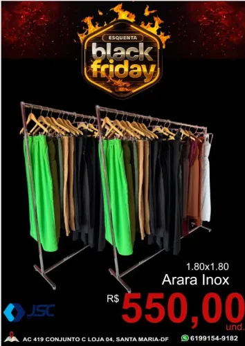 Arara inox com rodinhas OFERTA.