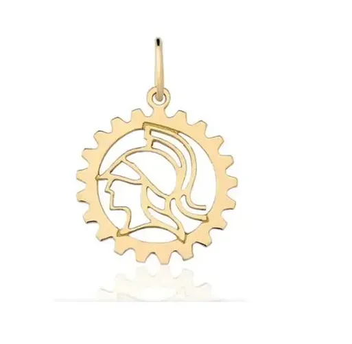 Pingente Profissão Engenharia Ouro 18 Kilates Peso 0.10 Grama 11 mm
