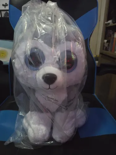 Pelúcia Husky Siberiano 45 Cm - Beanie Boos - Dtc