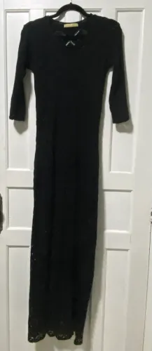 Vestido preto tricô Aquamar ( TAM M)