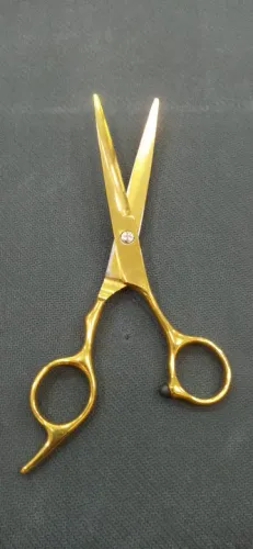 Kit tesouras douradas profissional barbeiro