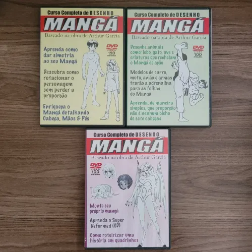 DVD Curso Completo de Desenho Mangá Baseado na Obra de Arthur Garcia 2006 - Editora Escala