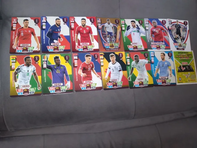 Kit 13 Cards HERO Adrenalyn XL FIFA WORLD CUP Qat_ar 2022 - Oficial + 1 Brinde Brasileirão