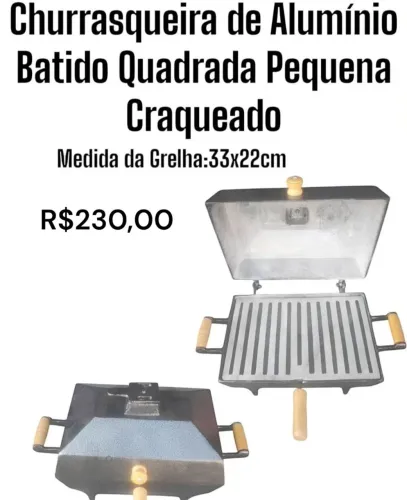Churrasqueira de alumínio batido 