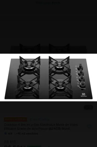 Cooktop pra sair rápido