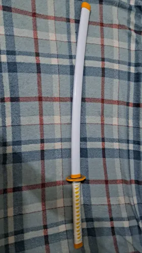 Katana Zenitsu Demon Slayer para cosplay com suporte e bainha