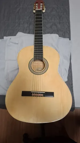 Violão de nylon harmonics com capa e suporte de violão de chão