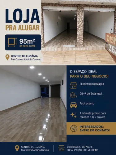 Aluga-se loja no centro de Luziânia