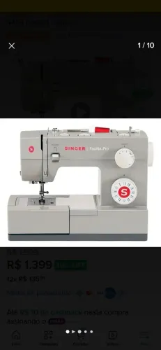 Máquina de costura singer pro