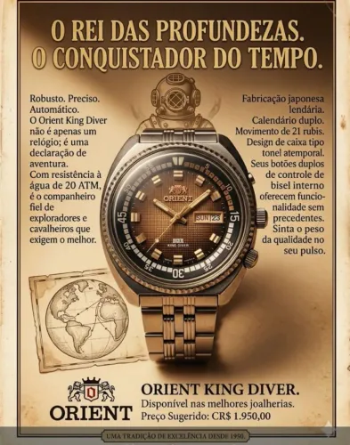 Relógio Orient King Diver Automático Vintage - Raridade Clássica