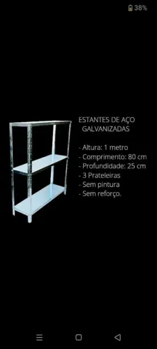 Prateleira aço 