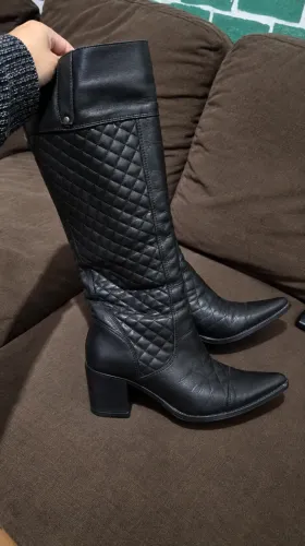 bota forrada cano alto cano longo 35 36