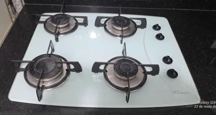 Cooktop a gás fisher 4 bocas branco