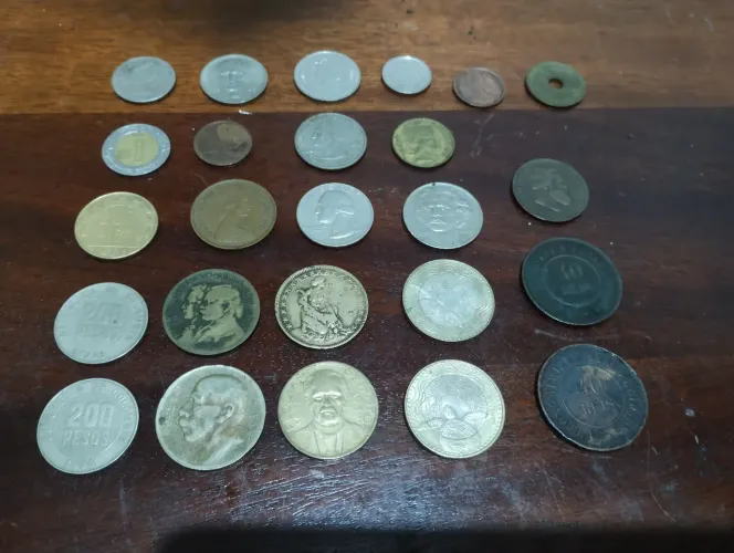 Lote de moedas antigas