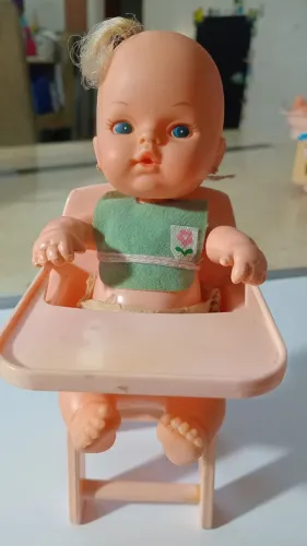 Para colecionador Boneca Chuquinha Estrela Hora de Papá Vintage 1986 com Cadeirinha