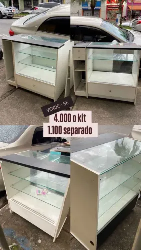 Balcão vitrine para loja