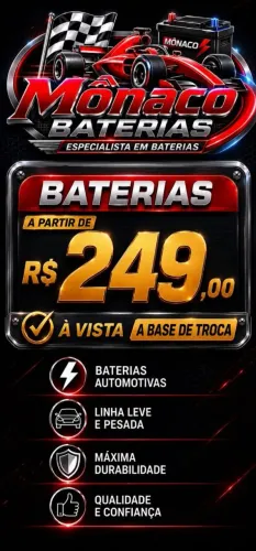 Baterias novas , na promoção a partir de 249,00 entrega e instalação gratuita.