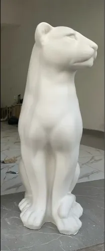 Escultura Pantera em Gesso 90 cm de altura