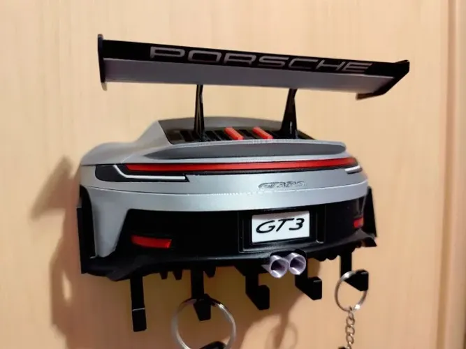 Porta Chaves Porsche 991 GT03 RS Automotivo Suporte Parede Estilo Luxo Personalizado Carrr