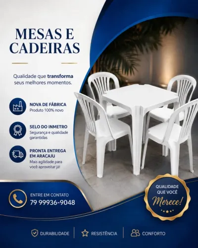 Distribuidor de Mesas e Cadeiras Plásticas