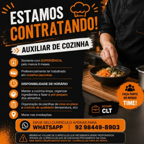 AUXILIAR DE COZINHA - VIEIRALVES