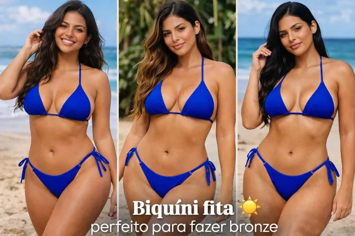 Biquíni Fita Curtininha Bronze Marquinha