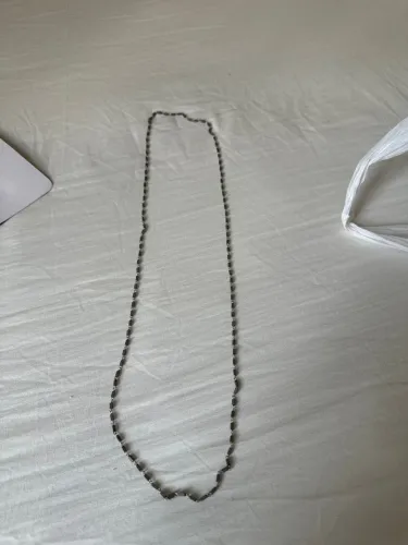 Colar longo banho de ródio