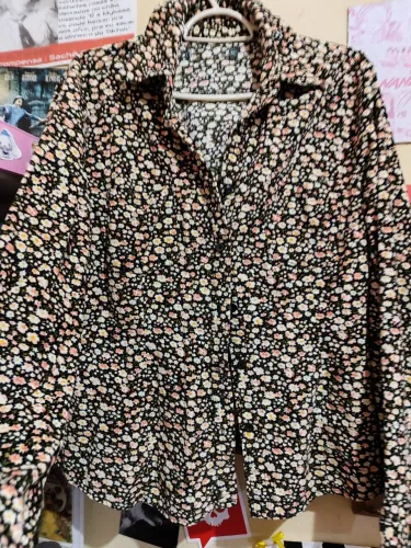 Camisa floral algodão 
