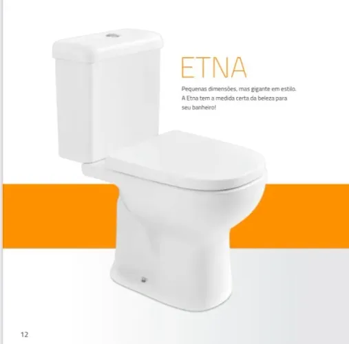Bacia ( vaso ) com caixa acoplada branco etna ou sabatini Icasa