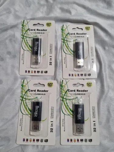lote 4 leitores de cartão de memória microsd usb 2.0