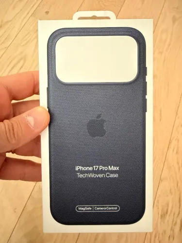 Capa Original Apple TechWoven para iPhone 17 Pro Max - Azul - Lacrada