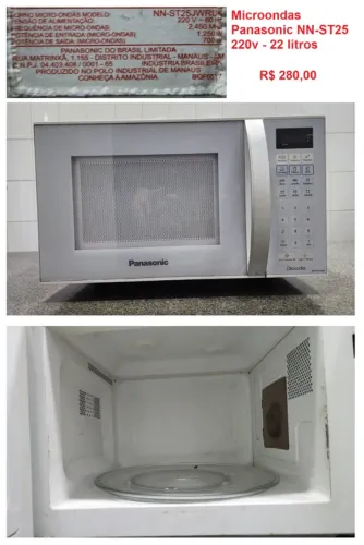 Microondas Panasonic NN-ST25 220v 22 litros