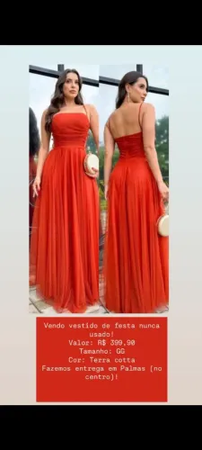 Vestido de festa terra cotta