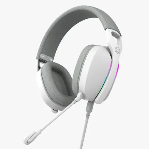 Headset Gamer Rgb Usb Microfone Destacável Nowy White Ghost Pcyes - Hgnw40wg *ENTREGA GRÁT