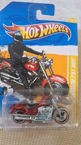 Miniatura Hotwheels Harley Davidson Fat Boy (Lacrada) 1/64