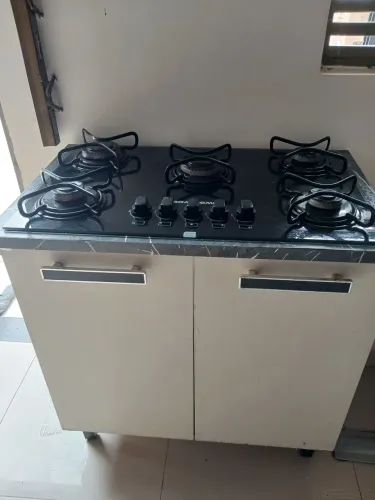 Coktop 5 bocas mais base da Brastemp