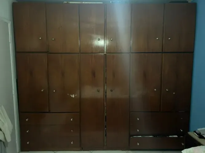 Guarda Roupa Casal Madeira 12 Portas 6 Gavetas Grande