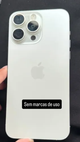 iPhone 15 pro Max 256Gb 81% bat. branco, sem marcas de uso